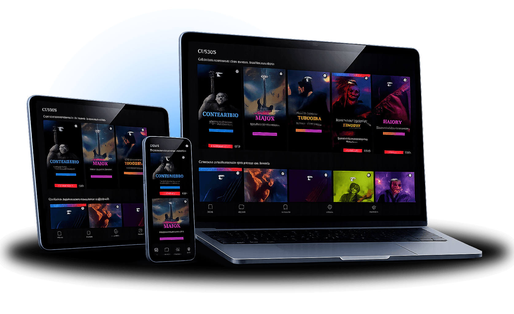 Mockup da área de membros